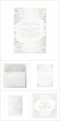 Baby&#39;s Breath Gold Wedding Collection
