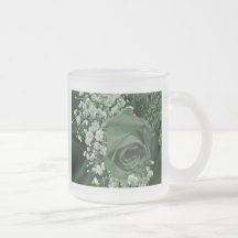 Baby's Breath & Rose - Green Coffee Mugs