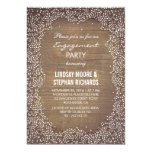 Baby's Breath Rustic Country Engagement Party Card