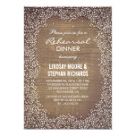 Baby's Breath Rustic Country Rehearsal Dinner Card