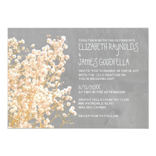 Baby's Breath Wedding Invitations Zazzle
