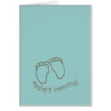 babys coming feet cards
