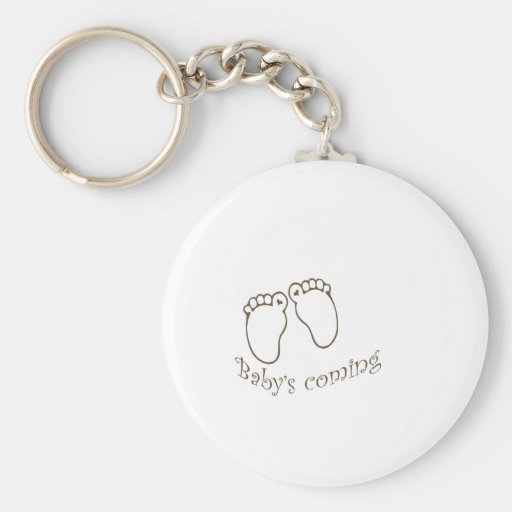 babys coming feet key chain