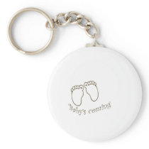 babys coming feet key chain
