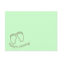 babys coming feet postcards