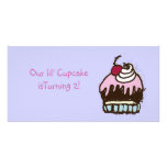 Baby's Cupcake Birthday Picture Card