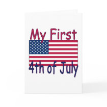 Baby's First 4th of July Greeting Card by 4thJulyTshirts Baby's First 4th of July Greeting Card