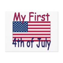 Baby's First 4th of July High Quality Postcards by 4thJulyTshirts Baby's First 4th of July High Quality Postcards