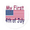 Baby's First 4th of July sticker sheets by 4thJulyTshirts Baby's First 4th of July sticker sheets