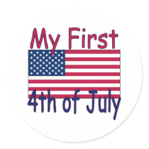 Baby's First 4th of July sticker sheets by 4thJulyTshirts Baby's First 4th of July sticker sheets