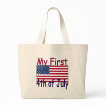 Baby's First 4th of July tote bag by 4thJulyTshirts Baby's First 4th of July tote bag