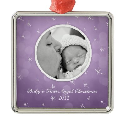 'Baby&#39;s First Angel Christmas' Custom Ornament