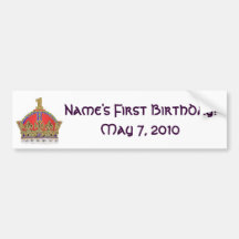 Baby's First Birthday Bumper Stickers