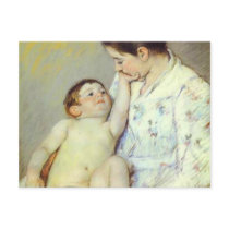 Baby's First Caress. c. 1890, Mary Cassatt postcards
