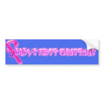 BABYS FIRST CHRISTMAS bumper stickers