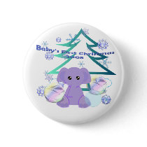 Baby's First Christmas buttons by SherryHolderHunt Baby's First Christmas buttons