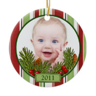Baby's First Christmas Candy Stripes Ornament