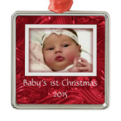 Babys First Christmas Custom Photo Frame Ornament