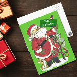 Baby's First Christmas Cute Santa Post Card