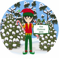 Baby's First Christmas Elf Ornament photo sculptures by KirstenEdwards Baby's First Christmas Elf Ornament photo sculptures