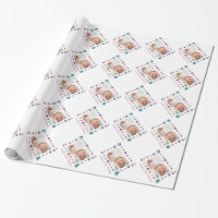 Baby's First Christmas Family Photo Customizable Wrapping Paper