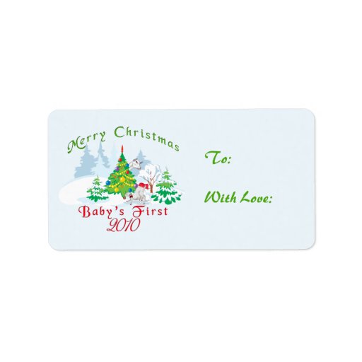 baby s first christmas gift tags label zazzle baby s first christmas gift tags label zazzle