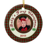 Babys First Christmas Holiday Photo Christmas Ornaments