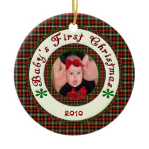 Babys First Christmas Holiday Photo Christmas Ornaments