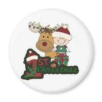 Baby's First Christmas magnets by ifbabycouldtalk Baby's First Christmas magnets