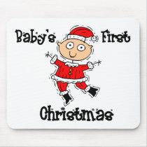 Baby's First Christmas mousepads by funnyholidaytshirts Baby's First Christmas mousepads