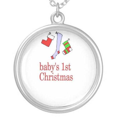 babys first christmas necklace