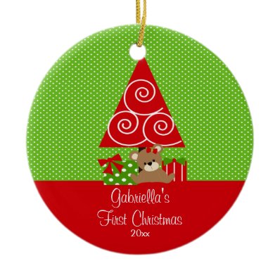 Baby&#39;s First Christmas Ornament Christmas Tree