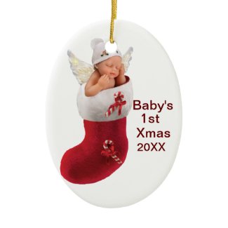 babys first christmas ornament - customizable