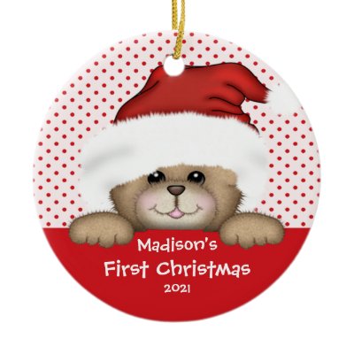 Baby&#39;s First Christmas Ornament Santa Bear