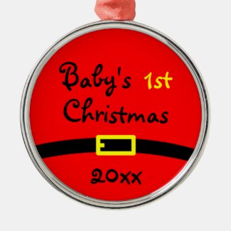 Baby's First Christmas Ornament With Year