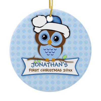 Baby&#39;s First Christmas Owl Ornament