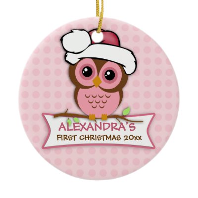 Baby&#39;s First Christmas Owl Ornament