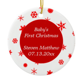 Baby's First Christmas Personalized Photo Ornament