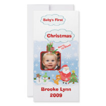 Baby's First Christmas Photo Card photo cards