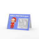 Baby's First Christmas Photo Card Template by mariannegilliand Baby's First Christmas Photo Card Template