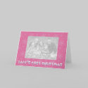 Baby's First Christmas Photo Card Template Pink
