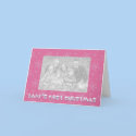 Baby's First Christmas Photo Card Template Pink