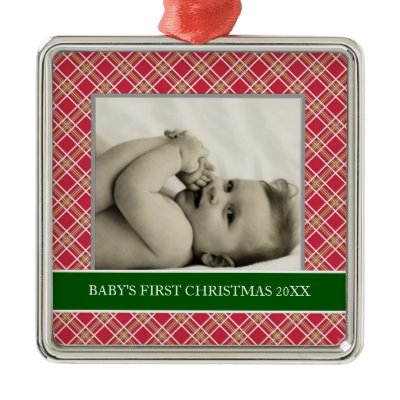 Baby&#39;s First Christmas Photo Holiday Ornaments