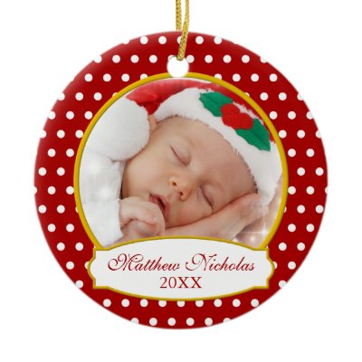 Baby&#39;s First Christmas Photo Ornament