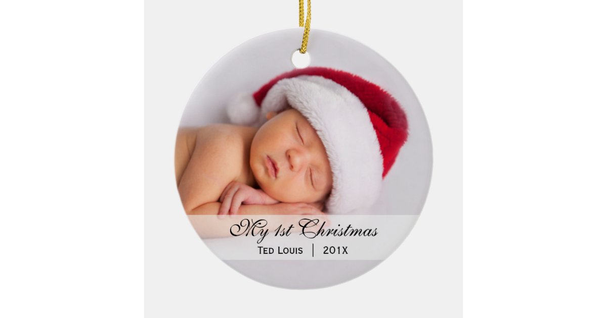 baby s first christmas photo ornament zazzle baby s first christmas photo ornament zazzle