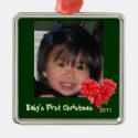 Baby's First Christmas Photo Ornament