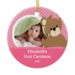 Babys First Christmas Photo Ornament Bear ornament