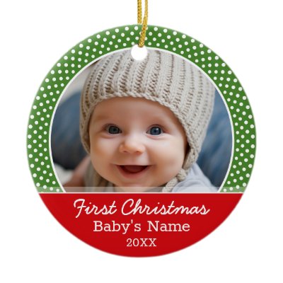 Baby&#39;s First Christmas Photo - Single Sided Ornament