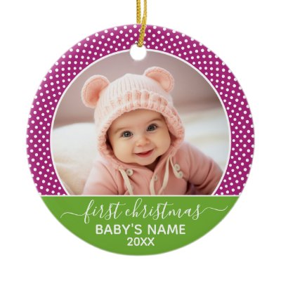 Baby&#39;s First Christmas Photo - Single Sided Ornament