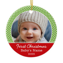 Baby's First Christmas Photo - Single Sided Christmas Ornaments